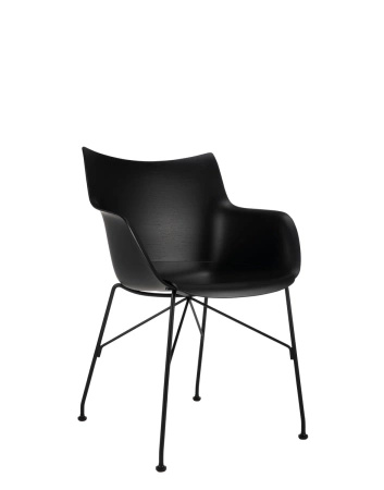Q/Wood Basic Veneer Chair Black Wood Black FSC™