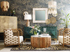 Florence Broadhurst Japanese Fans Rug Gold 039305