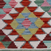 Wool kilim afghan rug multicolored 100393 148x95