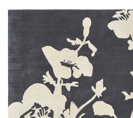 Florence Broadhurst Floral 300 Charcoal Carpet 039604