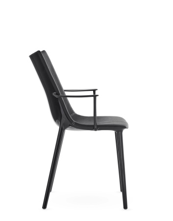 H.H.H. Leather Chair Black