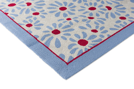 Laura Ashley Thorncliff Daisy Sky Blue Outdoor Rug 480308