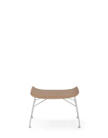 S/Wood Slatted Ash Footrest Light Wood Chrome Plated FSC™