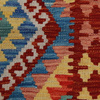 Wool kilim afghan rug multicolored 100055 117x80