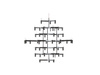 Nemo Crown Magnum Black Plated Pendant Lamp
