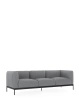 Asia Three-Seater Sofa (Cotone Plain) Gray