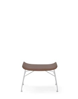 S/Wood Basic Veneer Footrest Dark Wood Chrome FSC™