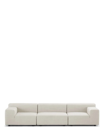 Plastics Outdoor Three-Seater Sofa White