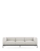 Asia Sofa Three-Seater (Cotone Plain) Biały
