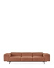 Largo Three-Seater Curly Sofa Pink