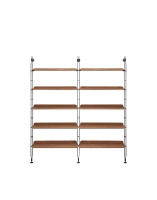 Adam Wood 2 Bookcase Dark Wood
