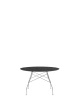 Glossy Marble Round Ø118 cm Chrome Black Marquina Table
