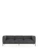 Asia Three-Seater Sofa (Cotone Structure) Black