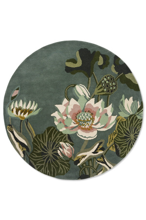 Wedgwood Waterlily Round Midnight Pond Carpet 038608