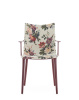 H.H.H. Upholstered Fabric Chair Maroon Dragonfly
