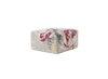 Gan Canevas Flowers Square Puff Natural