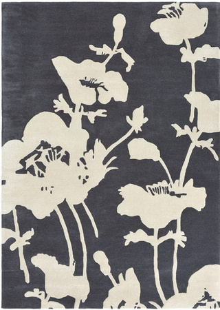 Florence Broadhurst Floral 300 Charcoal Carpet 039604
