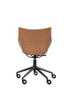Q/Wood Basic Veneer Chair with Wheels Dark Wood Black FSC™