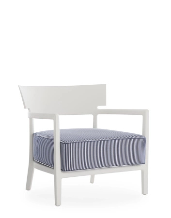 Cara Mat Outdoor Armchair White Blue