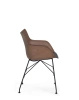 Q/Wood Slatted Ash Krzesło Ciemne Drewno Czarny FSC™