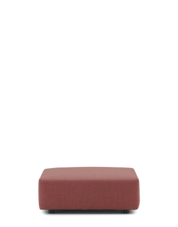Plastics Outdoor Pufa Bordowy