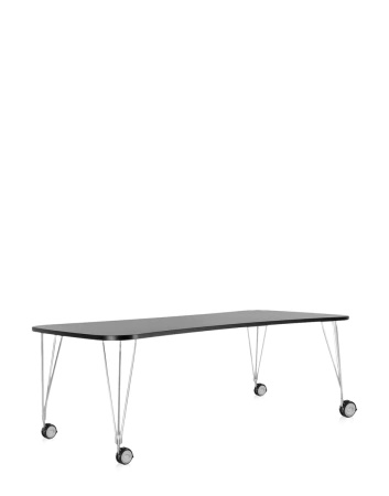 Max 190x90 cm Stół Na Kółkach Antracytowy Chromowany