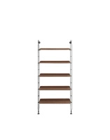Adam Wood 1 Bookcase Dark Wood