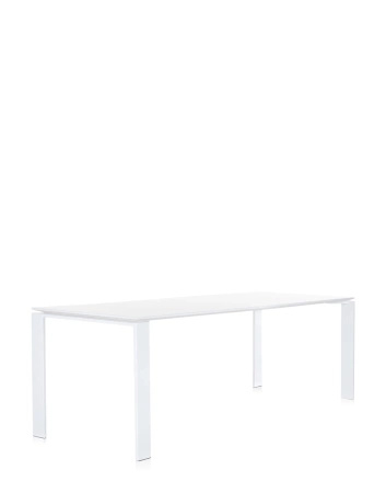  Four Rectangular 223x79 cm Stół Biały Biały