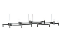 Nemo Crown Plana Major Black Plated Pendant Lamp
