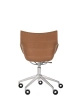 Q/Wood Basic Veneer Chair With Wheels Dark Wood Chrome FSC™