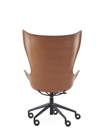 K-Wood Chair with Wheels Dark Wood Black FSC™