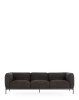 Asia Three-Seater Sofa (Cotone Structure) Dark Grey