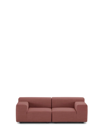 Plastics Outdoor Two-Seater Sofa Maroon