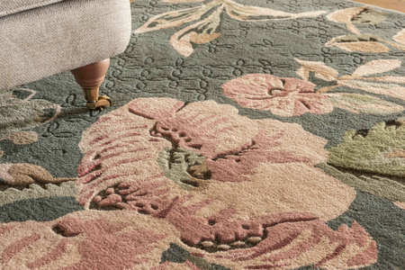 Laura Ashley Aylworth Trail Fern Green carpet 078607