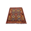 Wool kilim afghan rug multicolored 100382 146x97
