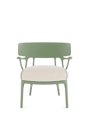 A.I. Lounge Bouclé Chair Green White