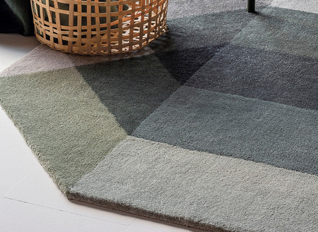 Dywan Gan Diamond Wool Green-Grey