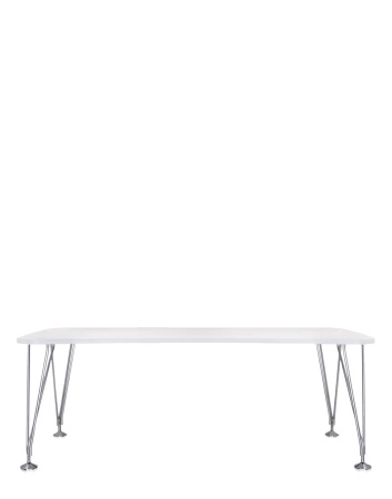 Max 190x90 cm White Chrome Table