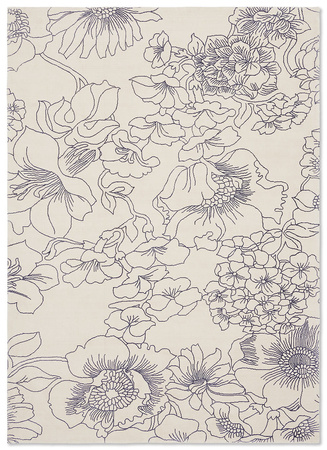 Ted Baker Linear Floral Blue Carpet 162508