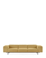 Largo Three-Seater Curly Sofa Yellow