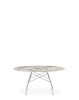 Glossy XXL Ø150 cm Nature Tundra Chrome Table
