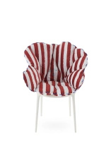 Alice's Flowers Pillow Red Stripes