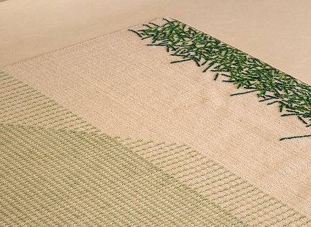 Gan Backstitch Carpet Calm Green