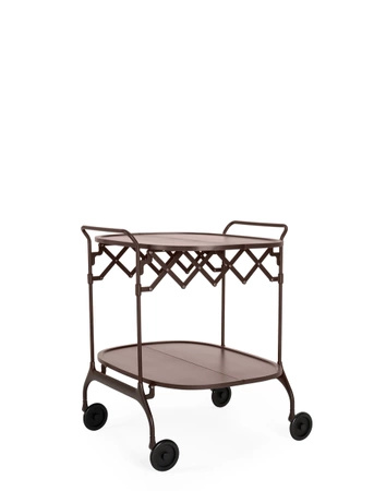Gastone Book Cart Plum Mat