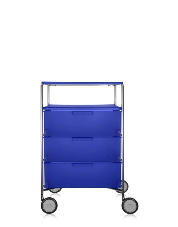 Mobil 3 Drawers / 1 Shelf With Wheels Dresser Blue