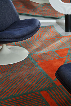 Toulemonde Bochart Antica Rouge vert carpet