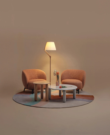 Angelo Stone Floor Lamp Copper