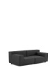 Plastics Tech Fabric Two-Seater Sofa Black