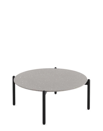 Undique Stolik Czarny Terrazzo Jasnoszary