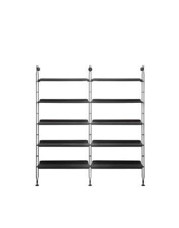 Adam Wood 2 Bookcase Black Ash